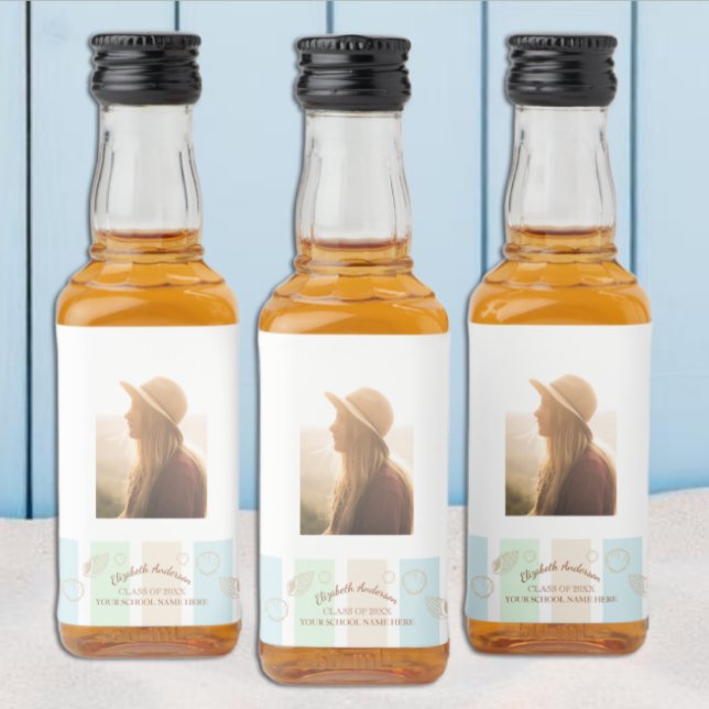 Étiquettes Pour Bouteilles De Liqueur Grad Club Beach Party (Créateur téléchargé)