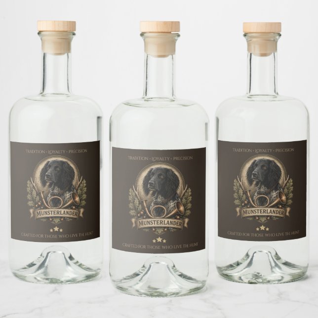 Étiquettes Pour Bouteilles De Liqueur Grand Munsterlander (Bouteilles)
