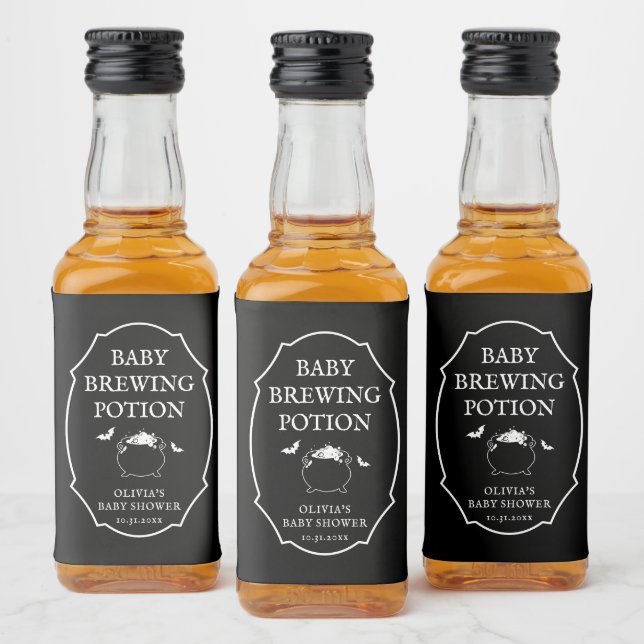 Étiquettes Pour Bouteilles De Liqueur Halloween Baby Shower Baby Brewing Potion  (Bouteilles)