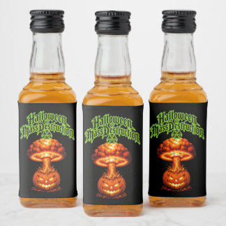 Étiquettes Pour Bouteilles De Liqueur Halloween de destruction massive Jack-o'-lanterne