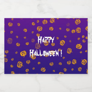 Étiquettes Pour Bouteilles De Liqueur Halloween Jack Citrouilles