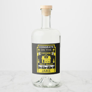 Étiquettes Pour Bouteilles De Liqueur Home Self Build Félicitations