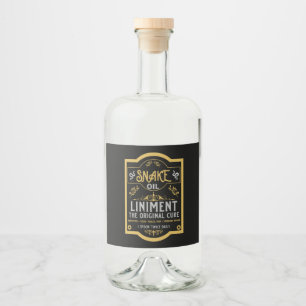 Étiquettes Pour Bouteilles De Liqueur Huile de serpent blanc sauvage de Cowboy