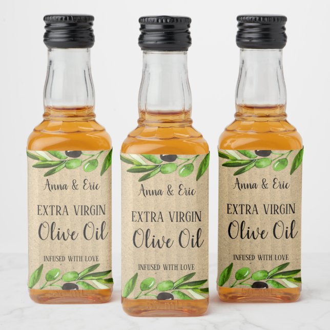Étiquettes Pour Bouteilles De Liqueur Huile d'olive extra vierge Mariage Faveur étiquett (Bouteilles)
