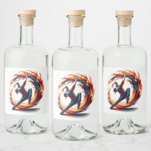 Étiquettes Pour Bouteilles De Liqueur Incendie De Rue Avec Énergie Urbaine