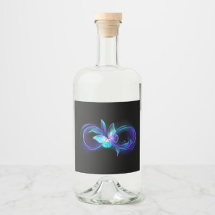 Étiquettes Pour Bouteilles De Liqueur Infinité brillante avec papillon magique