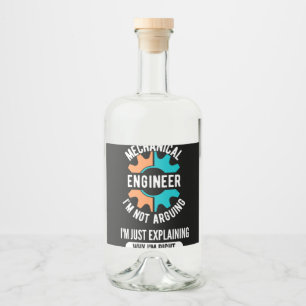 Étiquettes Pour Bouteilles De Liqueur Ingénieur mécanique drôle, Ingénieur mécanique