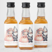 Jardin Whimsical Gnome Bride Groom Orange Mariage