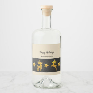 Étiquettes Pour Bouteilles De Liqueur Joyeuses fêtes des médaillés d'or