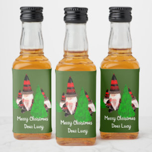 Étiquettes Pour Bouteilles De Liqueur Joyeux Noël, Funny nains Personnalisez