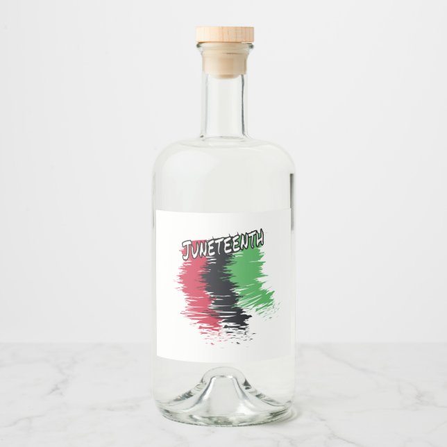 Étiquettes Pour Bouteilles De Liqueur Juneteenth (Devant)