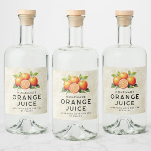Étiquettes Pour Bouteilles De Liqueur Jus d'orange fait maison