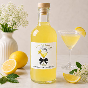 Étiquettes Pour Bouteilles De Liqueur Juste une goutte Older Lemon Drop Arc noir Anniver