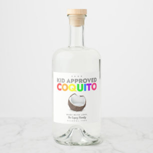 Étiquettes Pour Bouteilles De Liqueur Kid Approved Coquito Bottle Label