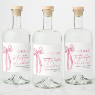 Étiquettes Pour Bouteilles De Liqueur La Bow Rose Vive Rend Hommage À La Future Fête des