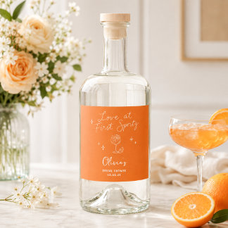 Étiquettes Pour Bouteilles De Liqueur L'amour au premier Spritz