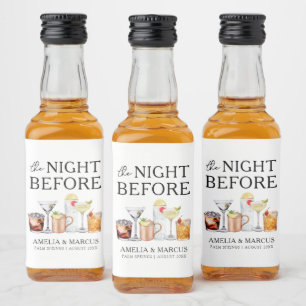 Étiquettes Pour Bouteilles De Liqueur Le dîner de répétition de couple de la veille