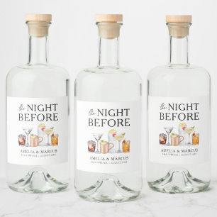 Étiquettes Pour Bouteilles De Liqueur Le dîner de répétition de la veille du couple