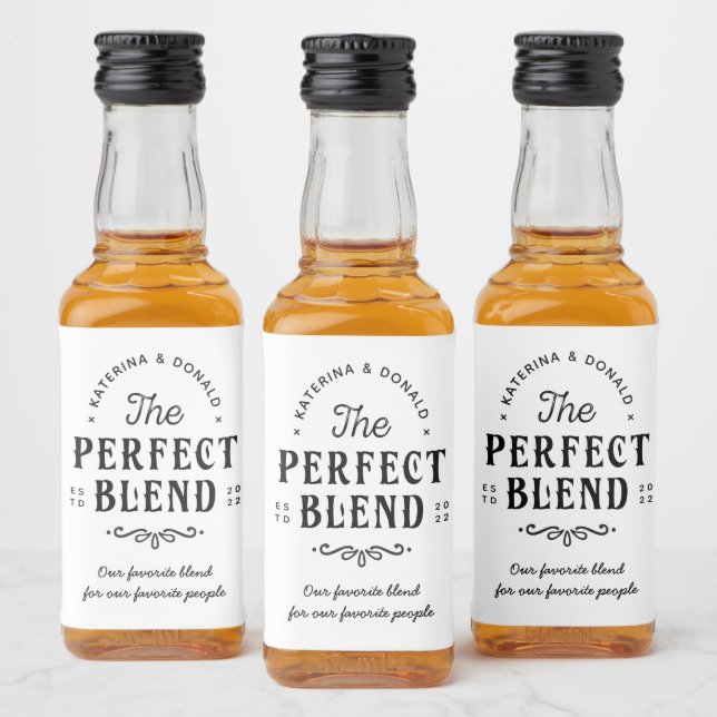 Étiquettes Pour Bouteilles De Liqueur Le Mariage de fusion parfait (Bouteilles)