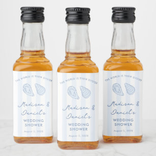 Étiquettes Pour Bouteilles De Liqueur Le Monde Est Leur Huître Faveurs de Mariage Douche