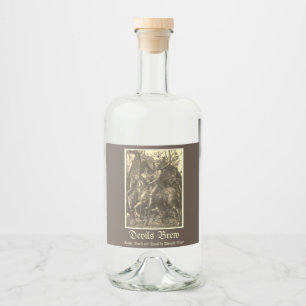 ÉTIQUETTES POUR BOUTEILLES DE LIQUEUR LE SOIR, LA MORT ET LE DIABLE