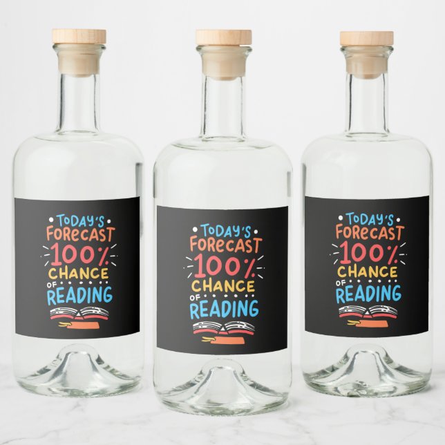 Étiquettes Pour Bouteilles De Liqueur Lecture - 100% Chance de lecture (Bouteilles)