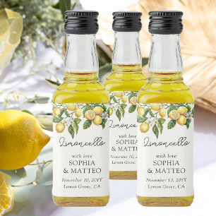 Étiquettes Pour Bouteilles De Liqueur Lemon Grove Mariage italien Limoncello Favoriser