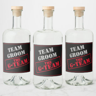 Étiquettes Pour Bouteilles De Liqueur L'équipe G-Team