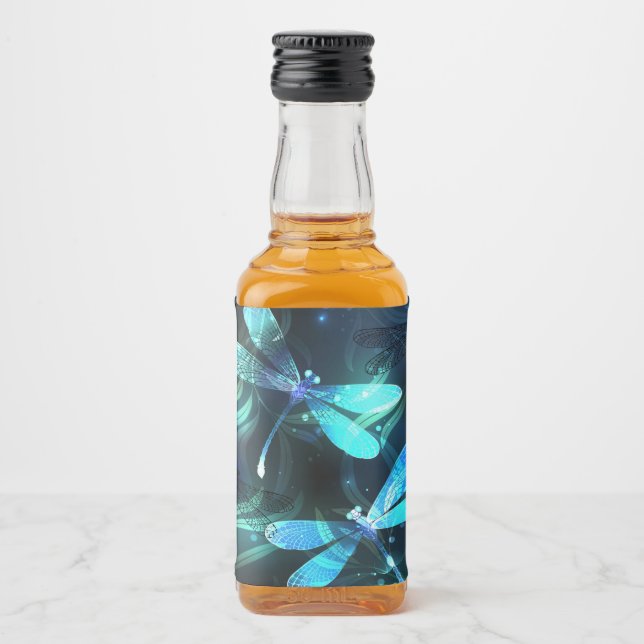 Étiquettes Pour Bouteilles De Liqueur Les libellules du lac (Devant)