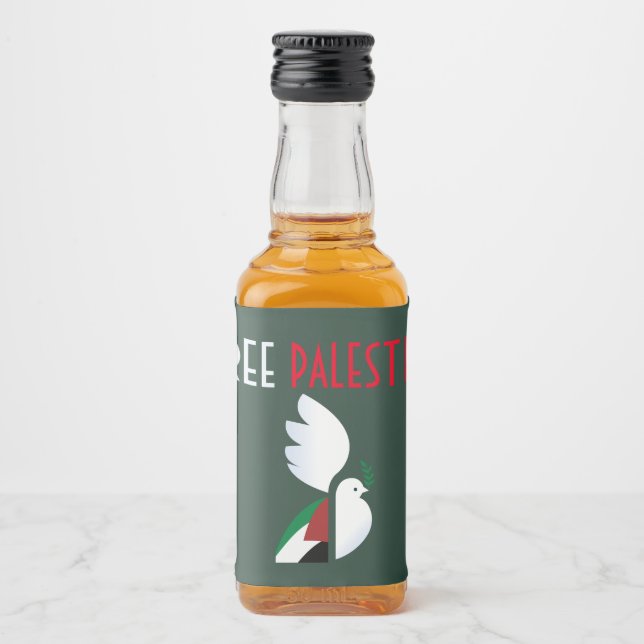 Étiquettes Pour Bouteilles De Liqueur Libérer la Palestine (Devant)