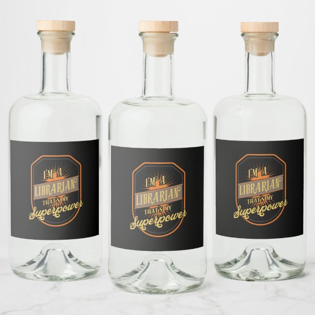 Étiquettes Pour Bouteilles De Liqueur Librarian (Bouteilles)