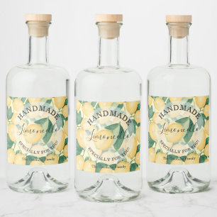 Étiquettes Pour Bouteilles De Liqueur Limoncello artisanal aux citrons vert