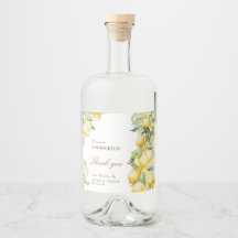Limoncello Maison Citrons Aquarelle Merci