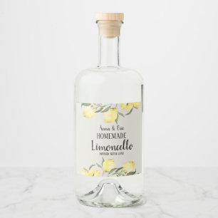 Étiquettes Pour Bouteilles De Liqueur Limoncello Maison Élégant Mariage Moderne