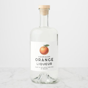 Étiquettes Pour Bouteilles De Liqueur liqueur d'orange maison avec orange