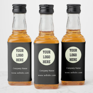 Étiquettes Pour Bouteilles De Liqueur Logo Personnalisé Entreprise Black Business Entrep