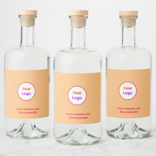 Étiquettes Pour Bouteilles De Liqueur Logo personnalisé simple et élégant ici compagnie 