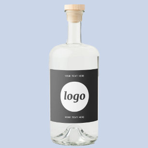 Étiquettes Pour Bouteilles De Liqueur Logo Simple Avec Texte Professionnel Promotionnel