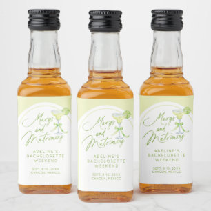 Étiquettes Pour Bouteilles De Liqueur Marges Matrimony Bachelorette personnalisée