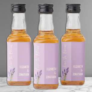 Étiquettes Pour Bouteilles De Liqueur Mariage Amour Lavande