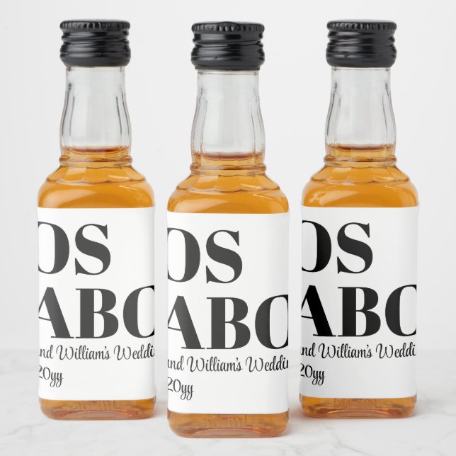 Étiquettes Pour Bouteilles De Liqueur Mariage de destination personnalisée Bienvenue à L (Bouteilles)