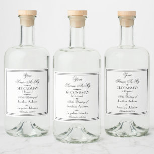 Étiquettes Pour Bouteilles De Liqueur Mariage élégant Serez-vous mon Groomsman Propositi