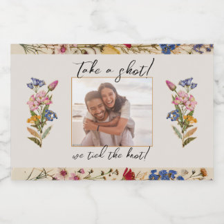 Étiquettes Pour Bouteilles De Liqueur Mariage Favoriser Prendre Un Tir vintage floral