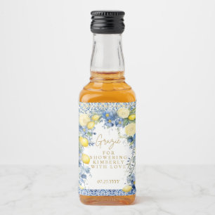 Étiquettes Pour Bouteilles De Liqueur Mariage Italien Carrelage Bleu Citron