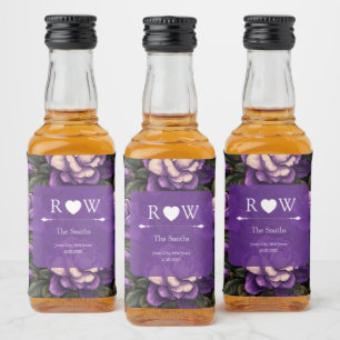 Étiquettes Pour Bouteilles De Liqueur Mariage Moderne aux Pétales de Gardenias Intempore