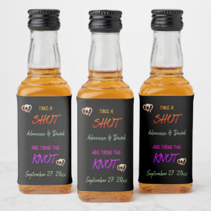Étiquettes Pour Bouteilles De Liqueur Mariage personnalisé Couple fiancé qui se marie