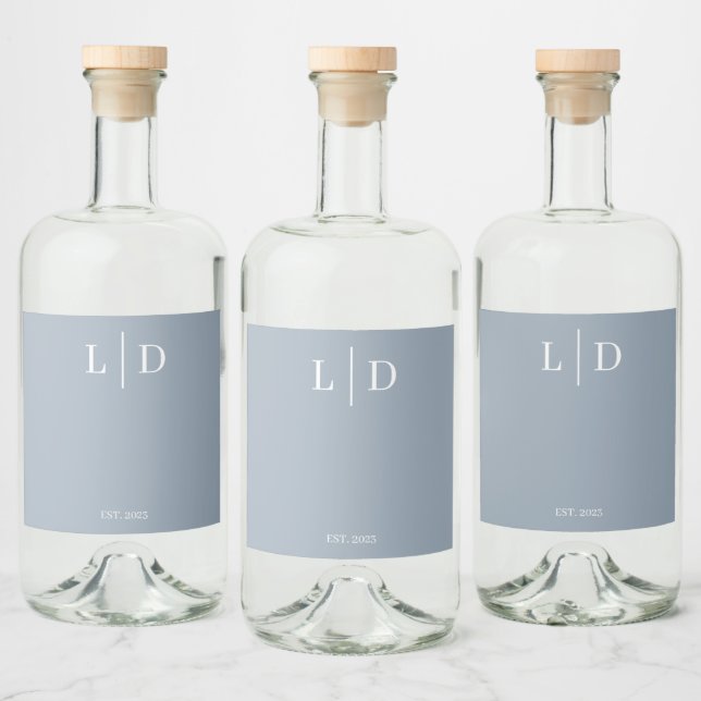 Étiquettes Pour Bouteilles De Liqueur Mariage personnalisé minimal et simple (Bouteilles)