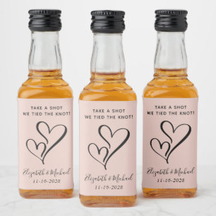 Étiquettes Pour Bouteilles De Liqueur Mariage Prendre Un Tir Nous Avons Lié Le Knot Blus