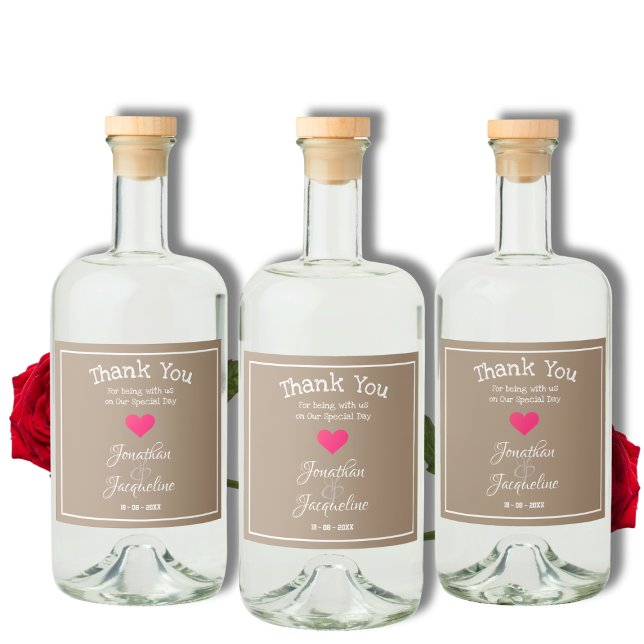 Étiquettes Pour Bouteilles De Liqueur Mariage Rustique Chic Personnalisé Cool moderne (Rustic Chic Wedding - Personalized Modern Cool Liquor Bottle Labels.)
