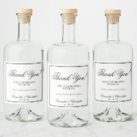 Mariage simple Elegance Merci noir & blanc